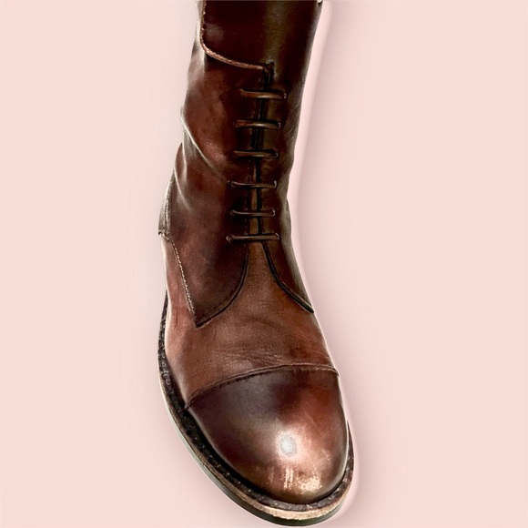 Steve Madden tall leather boots 7.5 brown with buckles riding style - Picture 3 of 4